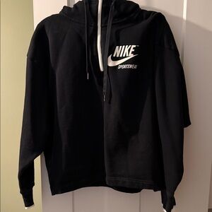 Nike Black and White Hoodie